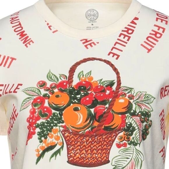 NWT TORY BURCH FRUIT COTTON WOMAN T-shirts SIZE US XXL NEW WITH TAG - Picture 14 of 15